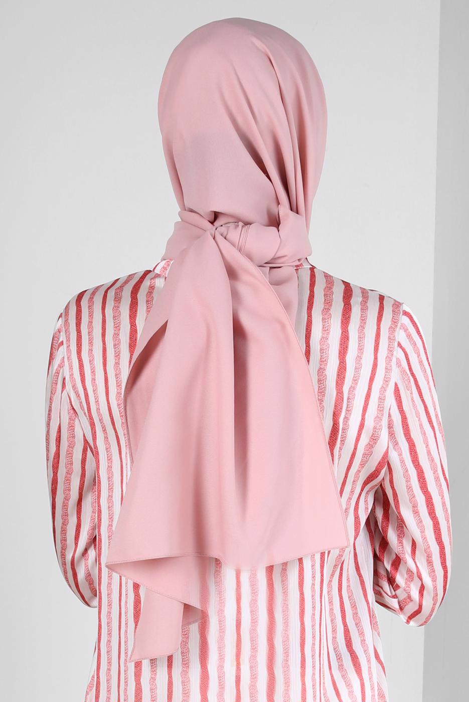 Tesettür giyim PUDRA ALVİNA KREP ŞAL T 8221