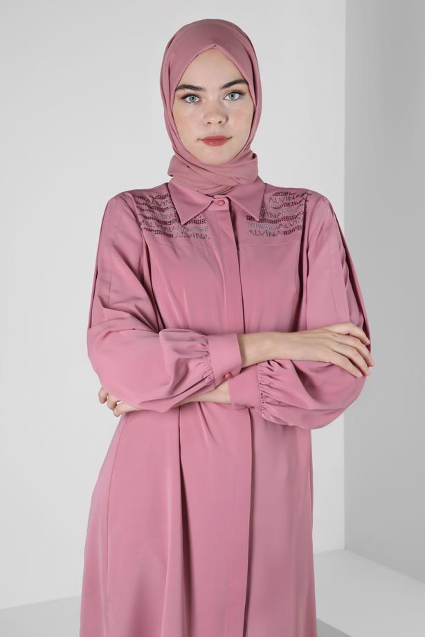 Vêtements hijab ROSE CHÂLE CRÊPE ALVINA T 8221 - TRENDTESETTÜR