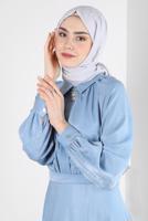 Tesettür giyim GÜMÜŞ ALVİNA KREP ŞAL T 8221