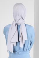 Tesettür giyim GÜMÜŞ ALVİNA KREP ŞAL T 8221