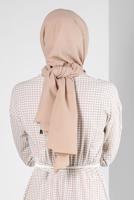 Tesettür giyim KAHVE ALVİNA KREP ŞAL T 8221