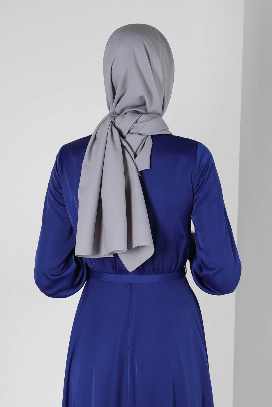 Vêtements hijab GRIS CHÂLE CRÊPE ALVINA T 8221