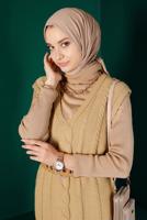 Hijab clothing BROWN ALVINA KNITWEAR SWEATER T 43122