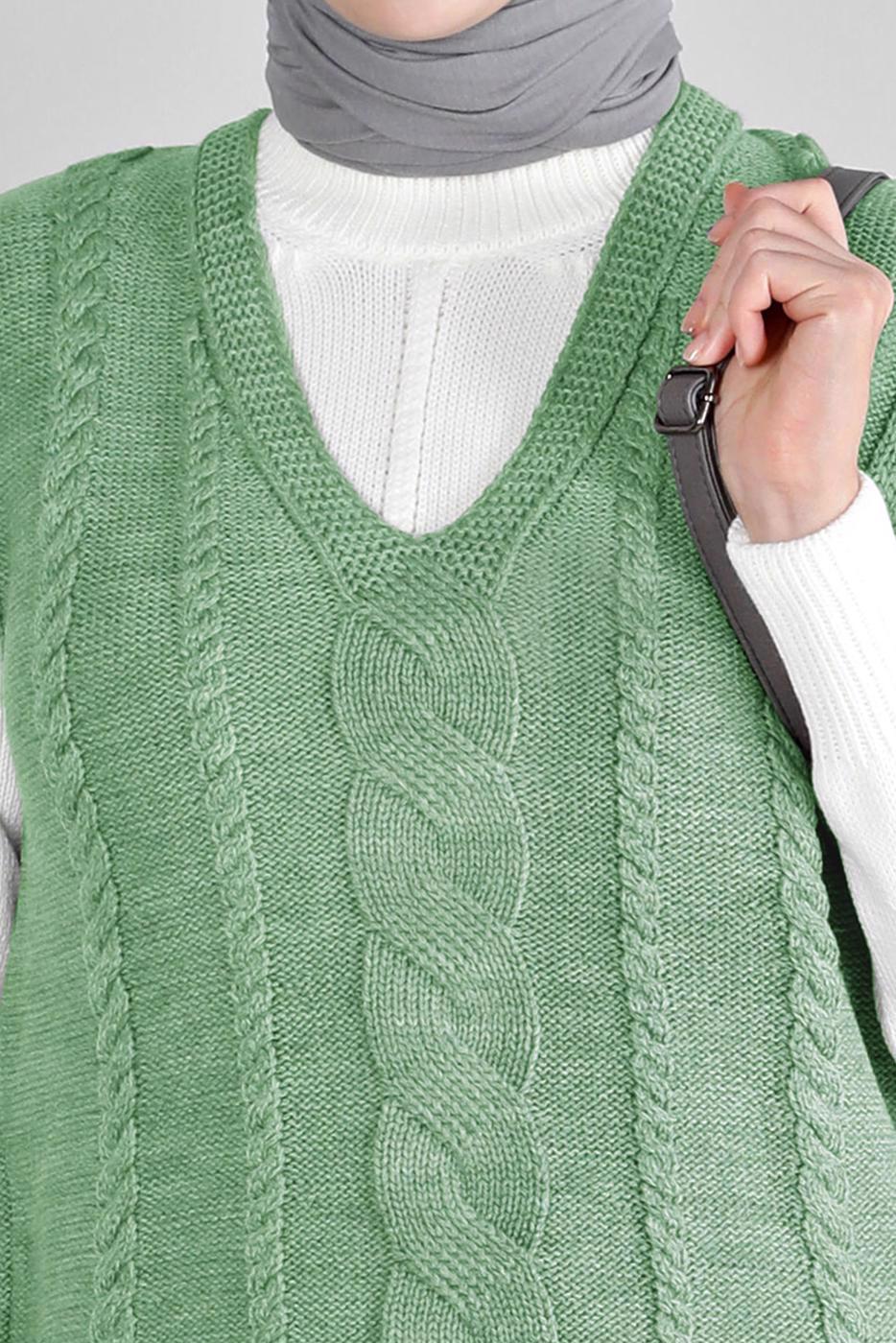 Hijab clothing GREEN ALVINA KNITWEAR SWEATER T 43122