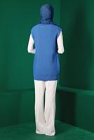 Tesettür giyim MAVİ ALVİNA TRİKO SÜVETER T 43122