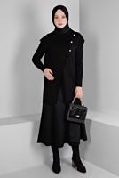 Tesettür giyim SİYAH ALVİNA TRİKO SÜVETER T 43124