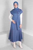 Tesettür giyim LACİVERT ALVİNA TRİKO SÜVETER T 43124