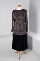 Vêtements hijab NOIR ALVİNA COSTUME JUPE À MOTIF LÉOPARD T 20318-1