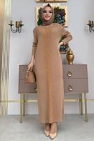 Hijab clothing TABA SILVERY KNITWEAR DRESS SUIT T 32222