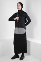 Hijab clothing BLACK SKIRTED SUIT T 43413