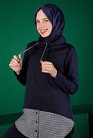 Hijab clothing NAVY BLUE SKIRTED SUIT T 43413
