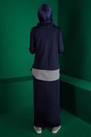 Hijab clothing NAVY BLUE SKIRTED SUIT T 43413