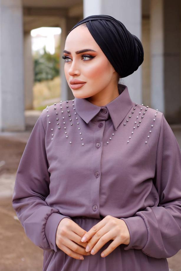 Vêtements hijab ROSE COSTUME JUPE DÉTAILS PERLES 4772 - TRENDTESETTÜR
