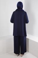 Hijab clothing NAVY BLUE ALVINA GEM DETAILED PANTSUIT T 20316