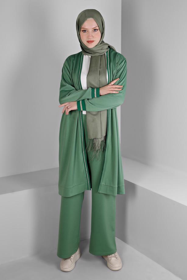 Vêtements hijab VERT ALVINA COSTUME PANTALON T 20319 - TRENDTESETTÜR