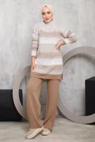 Vêtements hijab TABA ENSEMBLE PANTALON EN MAILLE À MOTIFS 4292