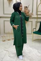 Tesettür giyim YEŞİL RİBANALI KOLEJ PANT. EŞOFMAN TAKIM 4850 