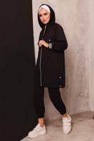 Tesettür giyim SİYAH FERMUARLI PANTOLONLU TAKIM 5872 