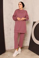 Vêtements hijab POURPRE ENSEMBLE DE SURVÊTEMENT AVEC DÉTAIL DE PERLES T 8672