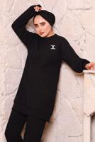 Tesettür giyim SİYAH BASIC İKİLİ PANTOLON TAKIMI 9972 