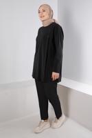 Vêtements hijab NOIR ALVINA TUNIQUE DÉTAIL BOUTONS T 20300