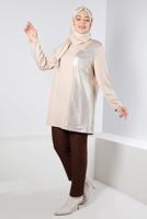 Vêtements hijab BEIGE TUNIQUE ALVINA AVEC DÉTAIL DE POCHE T 20329