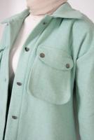 Tesettür giyim YEŞİL DÜĞMELİ CEPLİ TUNİK 2385 