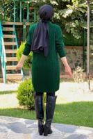 Tesettür giyim YEŞİL BOĞAZLI TRİKO TUNİK T 31112 