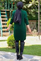 Tesettür giyim YEŞİL BOĞAZLI TRİKO TUNİK T 31112 