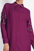 Tesettür giyim MÜRDÜM ALVİNA NAKIŞ DETAYLI TUNİK 40238 