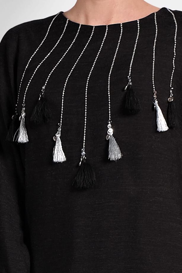 Tesettür giyim  ALVİNA PÜSKÜL DETAYLI TUNİK 40290  - TRENDTESETTÜR