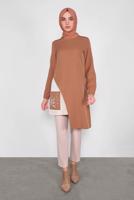Hijab clothing BROWN ALVINA ASYMMETRIC CUT TUNIC T 41166