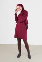 Tesettür giyim FUŞYA ALVİNA FIRFIR DETAYLI TUNİK 41231	