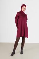 Tesettür giyim FUŞYA ALVİNA FIRFIR DETAYLI TUNİK 41231	