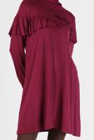 Tesettür giyim FUŞYA ALVİNA FIRFIR DETAYLI TUNİK 41231	