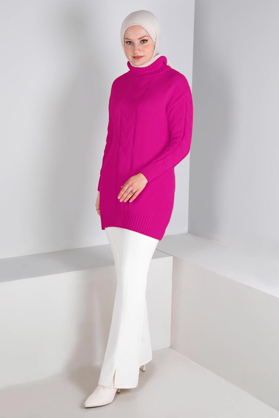 Hijab clothing FUCHSIA ALVINA KNITWEAR TUNIC T 43119