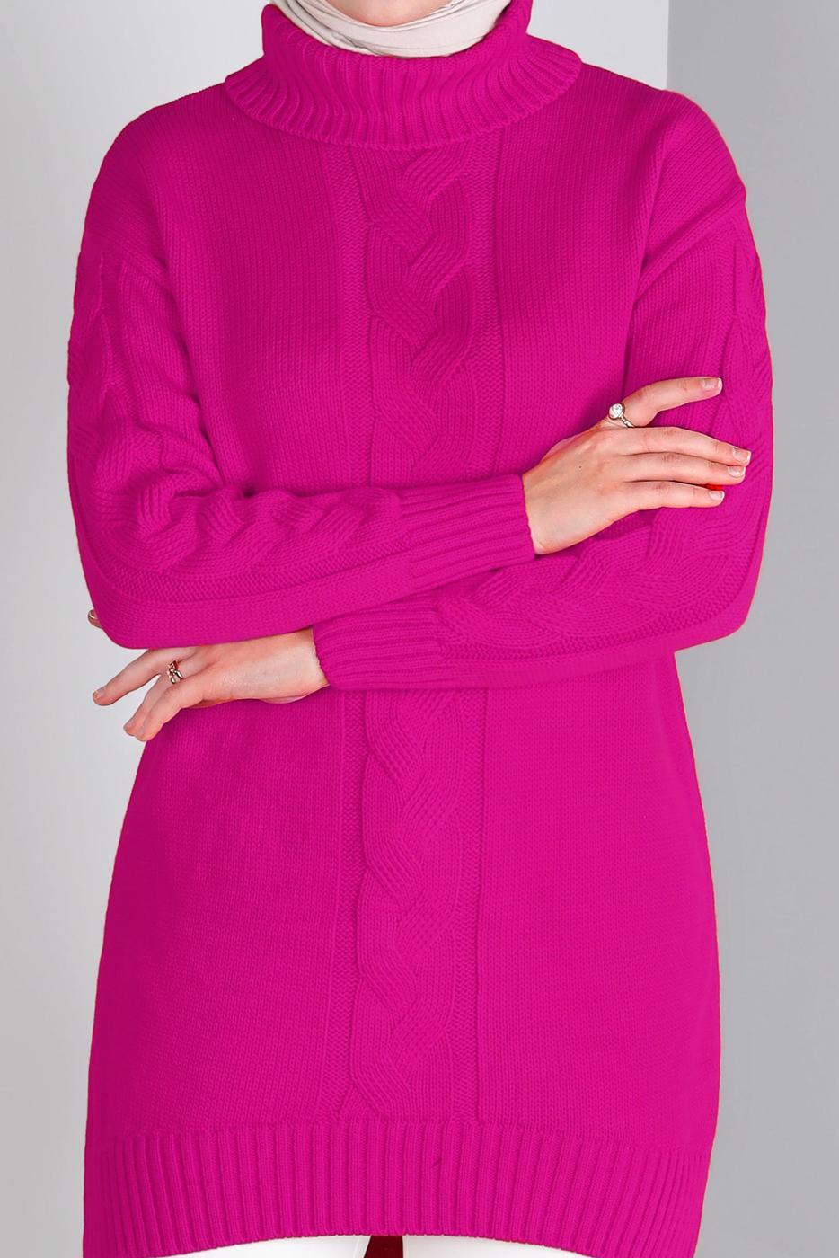 Hijab clothing FUCHSIA ALVINA KNITWEAR TUNIC T 43119