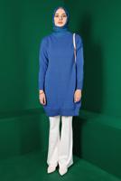 Tesettür giyim MAVİ ALVİNA TRİKO TUNİK T 43120