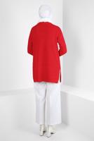 Tesettür giyim KIRMIZI ALVİNA TRİKO TUNİK T 43121