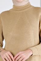 Tesettür giyim KAHVE ALVİNA TRİKO TUNİK T 43121