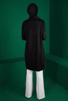 Tesettür giyim SİYAH ALVİNA TRİKO TUNİK T 43137