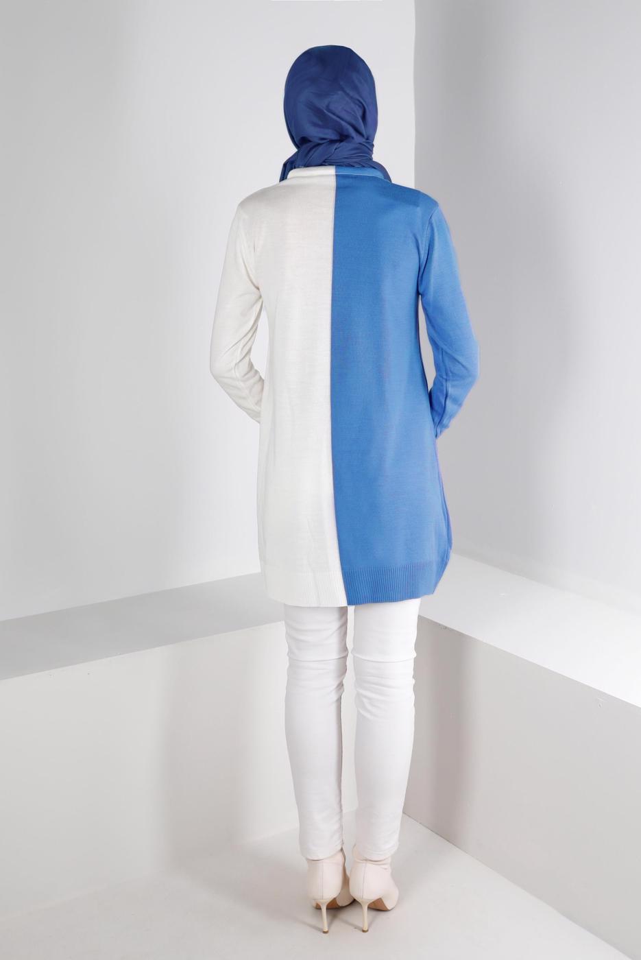 Hijab clothing BLUE ALVINA KNITWEAR TUNIC T 43167