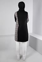 Tesettür giyim SİYAH ALVİNA TRİKO TUNİK T 43177
