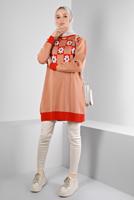 Hijab clothing ORANGE ALVINA KNITWEAR TUNIC T 43178