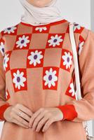 Hijab clothing ORANGE ALVINA KNITWEAR TUNIC T 43178