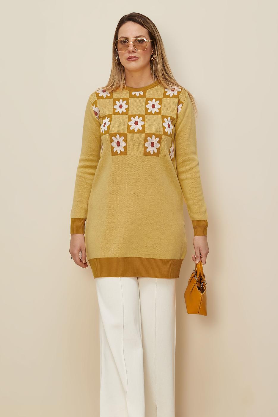 Hijab clothing YELLOW ALVINA KNITWEAR TUNIC T 43178