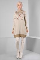 Hijab clothing BROWN ALVINA KNITWEAR TUNIC T 43178