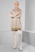 Hijab clothing BROWN ALVINA KNITWEAR TUNIC T 43178