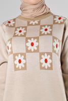 Hijab clothing BROWN ALVINA KNITWEAR TUNIC T 43178