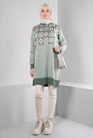 Hijab clothing GREEN ALVINA KNITWEAR TUNIC T 43178